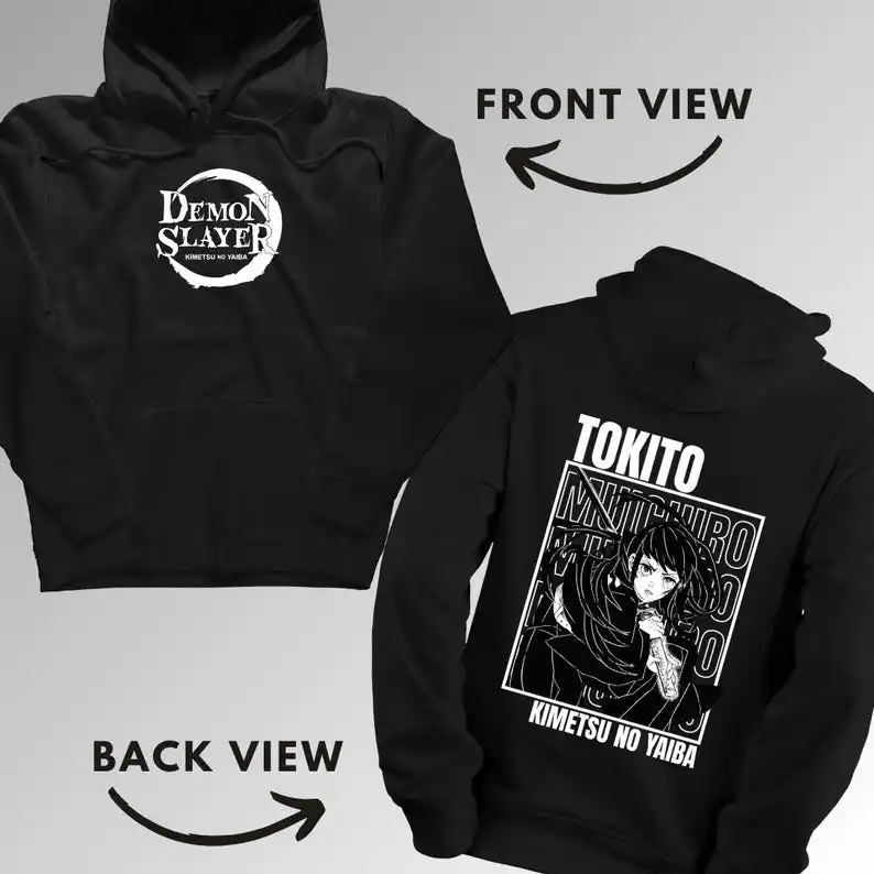 Muichiro Tokito Kimetsu No Yaiba Demon Slayer Hoodie Anime  Trendy Manga Clothing Anime Merchandise Unisex Casual Wear