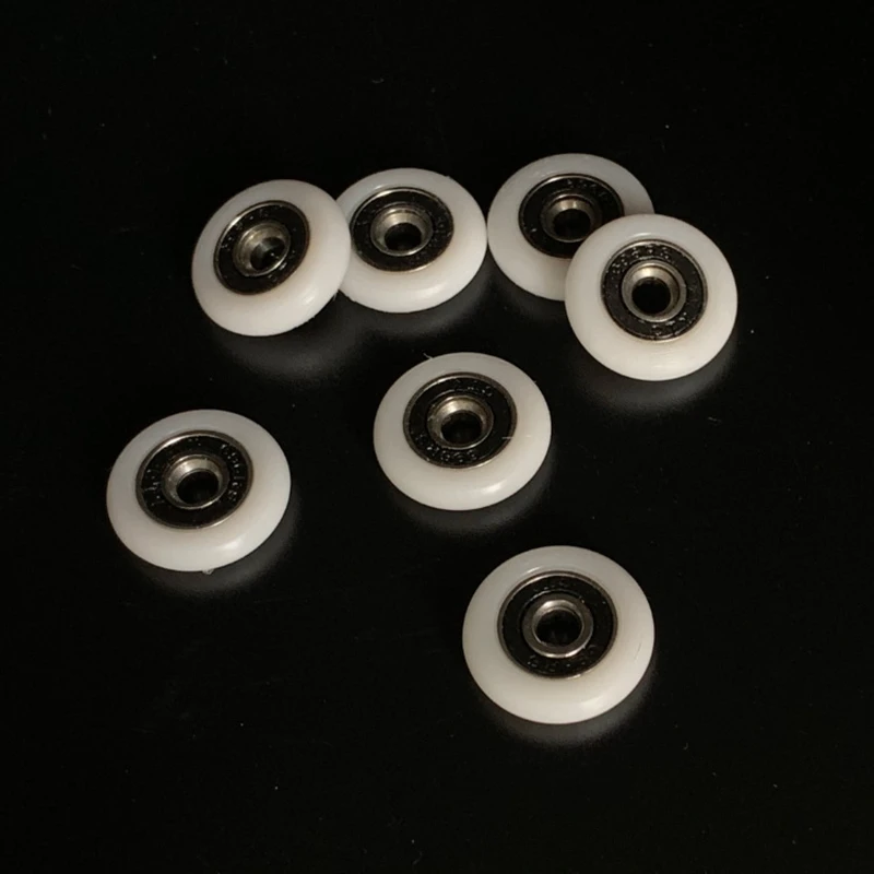 10 Pcs Bath Cabinet Roller Wheel Replace Shower Room Accessories Bearing Roller Wheel 19/20/23/24/25/26/27/28/29mm Drop Shipping