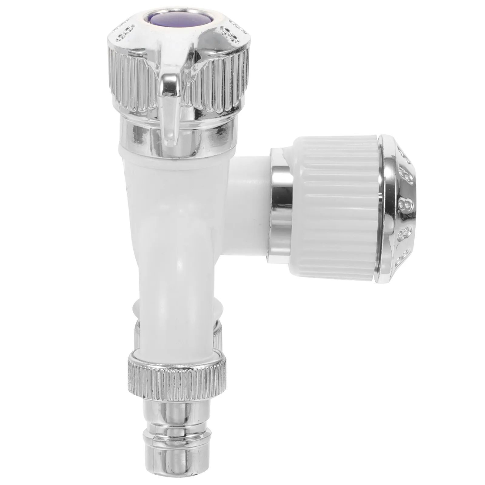 Dual Control Faucet White Double Outlet Anti Freeze Nozzle Kitchen Extender Garden Hose Faucet Washer Bibs Spigot Plastic