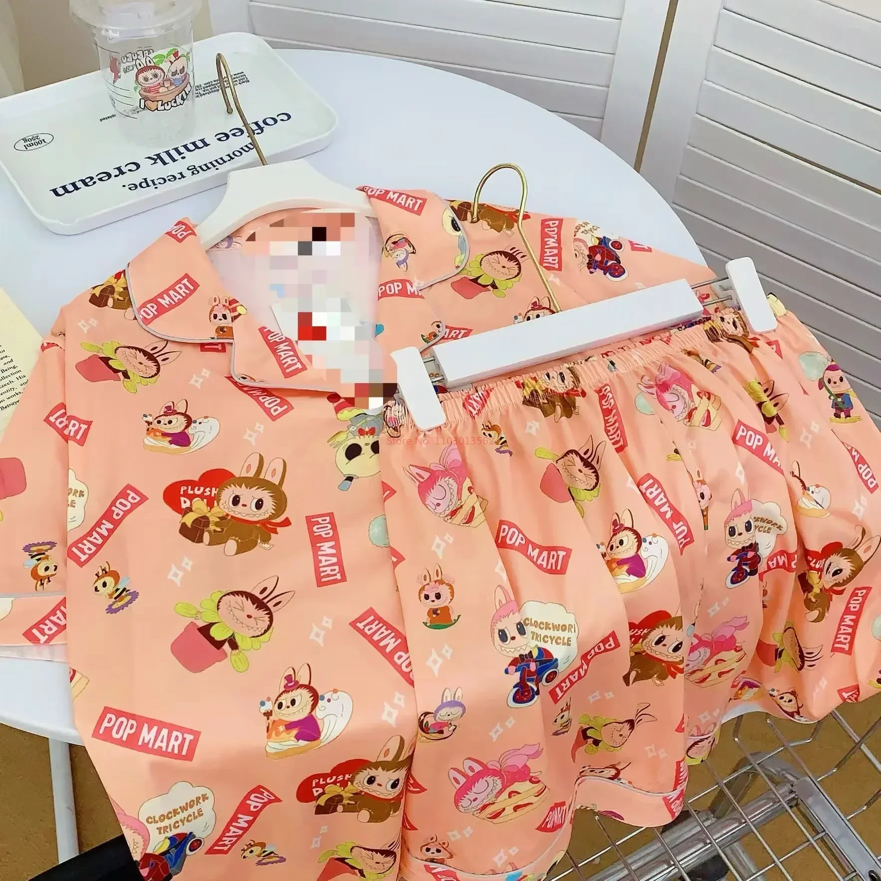 2024 New Labubu Cute Cartoon pigiama rinfrescante Summer women\'s New High End Summer Home furniture può essere indossato