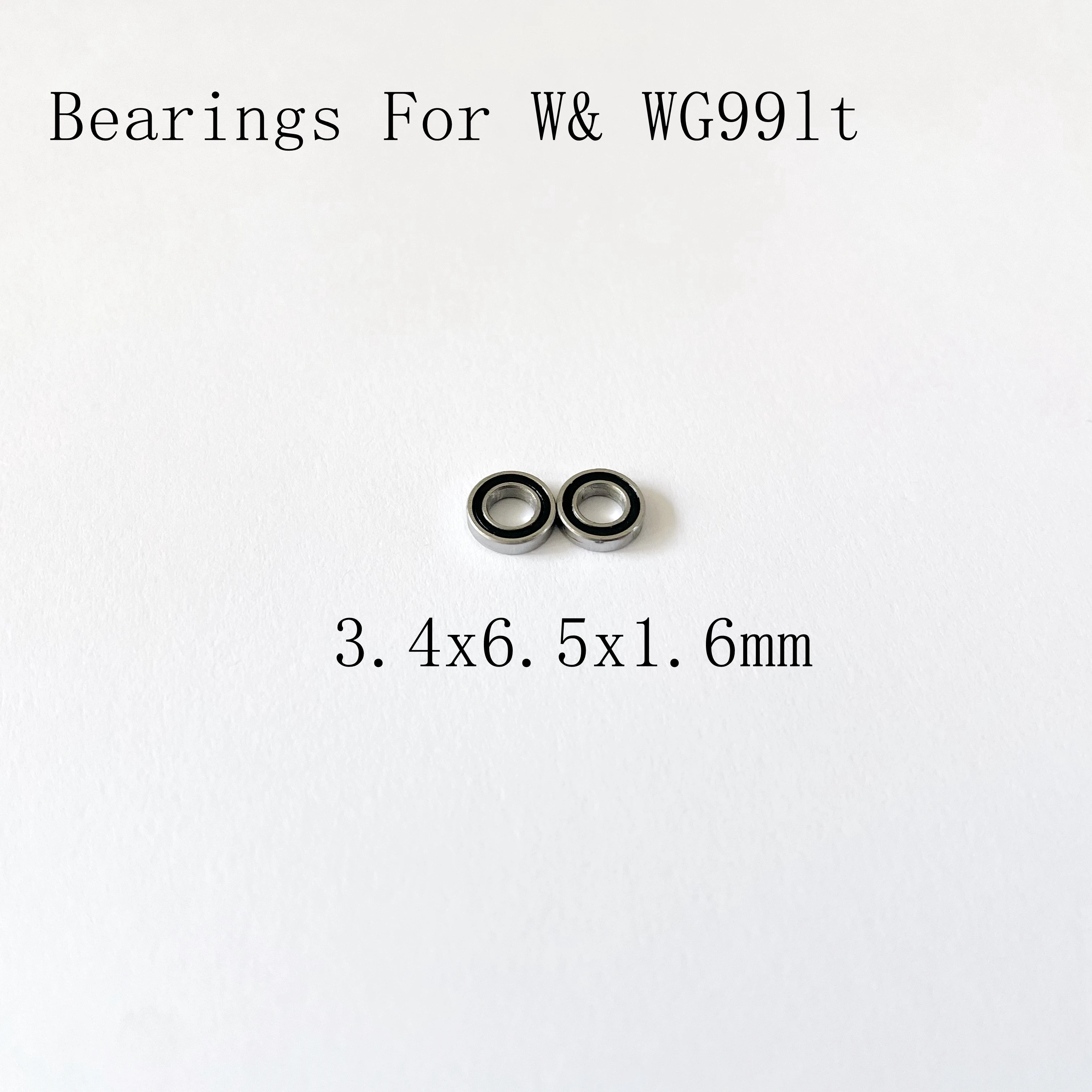 ตลับลูกปืนแฮนด์พีซพิเศษ2ชิ้นขนาด3.4x6.5x1.6มม. สำหรับ W & WG99lt