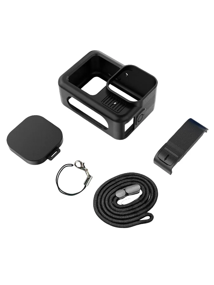 Étui de protection en Silicone pour GoPro Hero 13, Film de protection d'écran en verre trempé noir, couvercle de capuchon d'objectif pour accessoire Go Pro