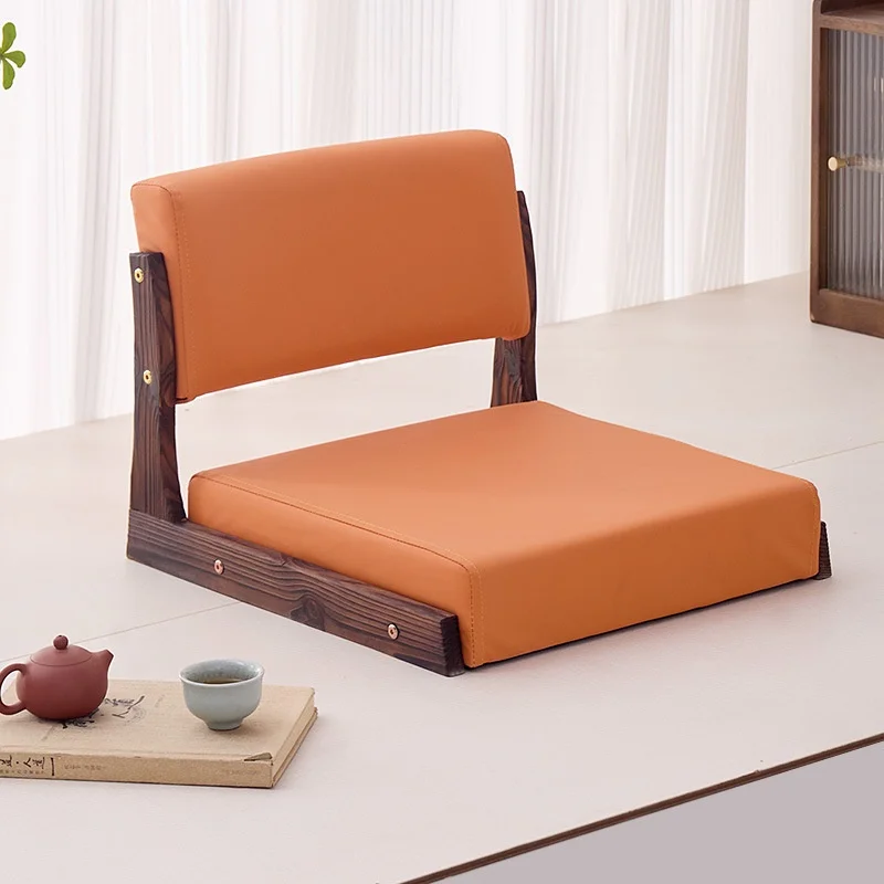 

Japanese-style Tatami Chair Solid Wood Bay Window Chair Backrest Chair Bedroom Balcony Handrail Legless Chair Floor Chairs New