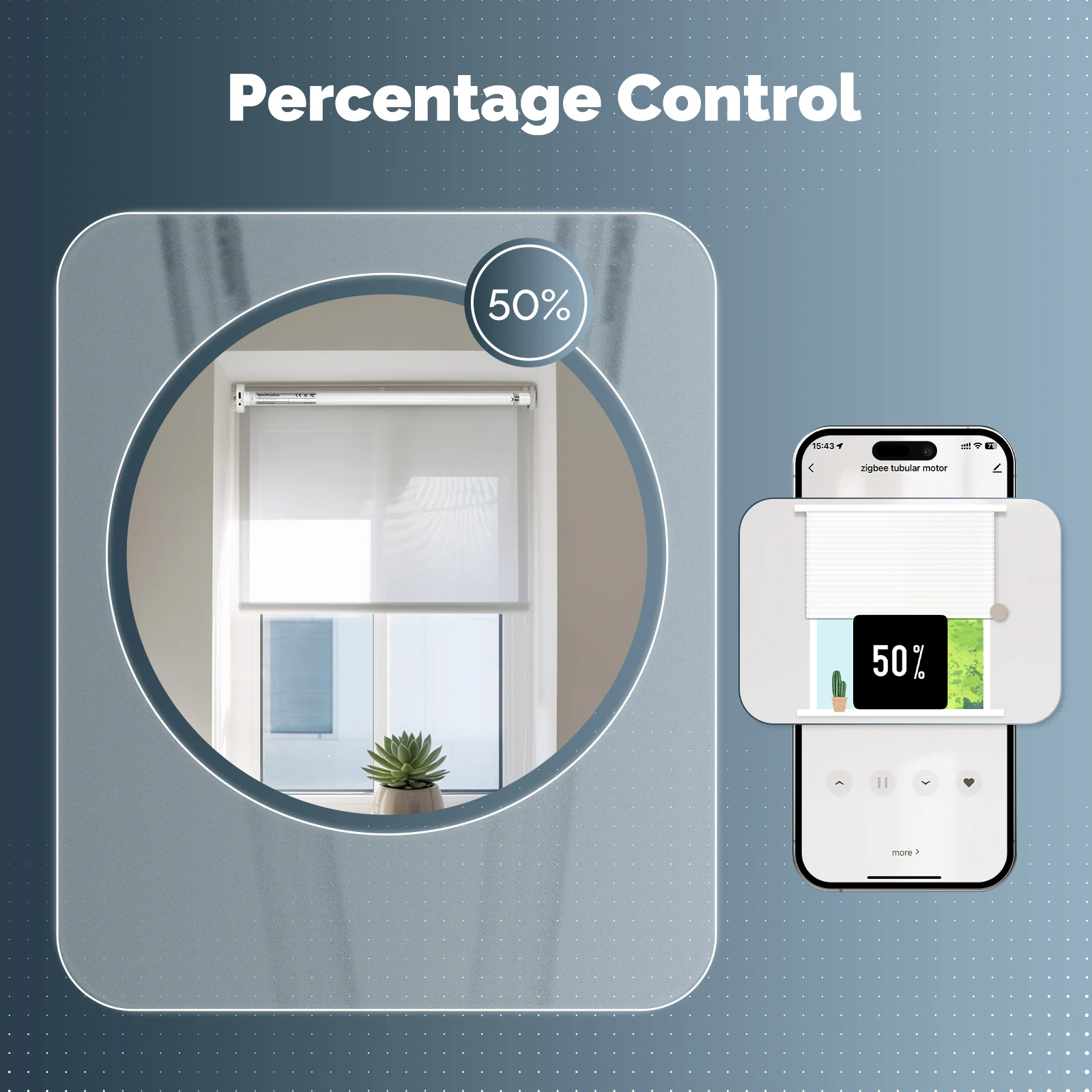 MOES Tuya Zigbee الذكية الستائر الدوارة المحرك 16 مللي متر قابلة للشحن نافذة ظلال الستار ل 17/25/28 مللي متر أنبوب العمل مع أليكسا جوجل المنزل #5