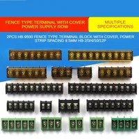 2PCS HB9500 2P 3P 4P 5P 6P 7P 8P 9P 10Pin PCB Screw Terminal Block Connector HB-9500 300V 30A Lid Barrier Terminal 9.5MM Pitch