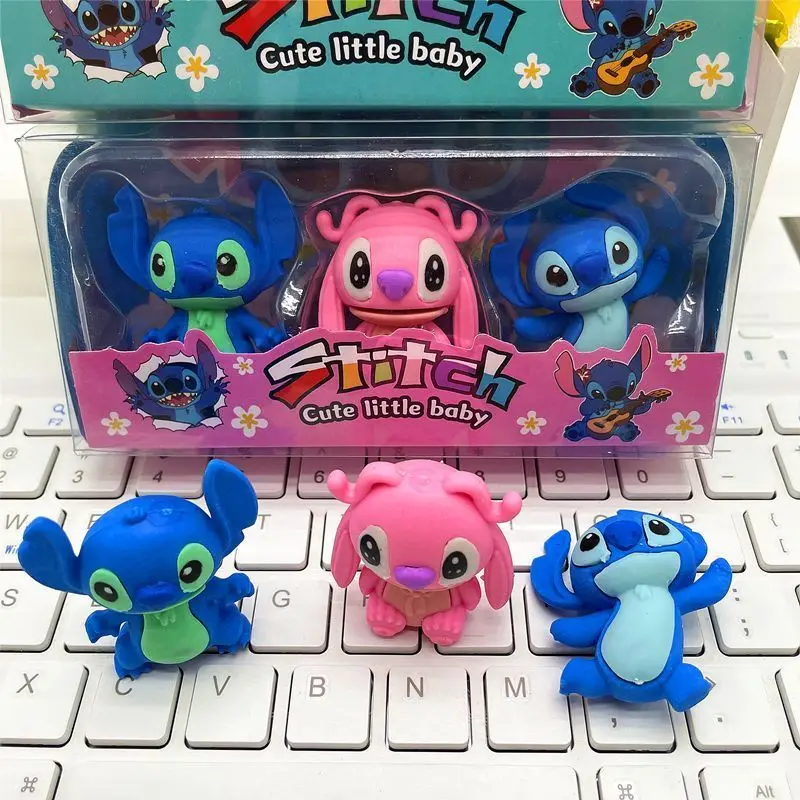 Disney anime Stitch 3D eraser, creative cartoon style student children's detachable prize gift