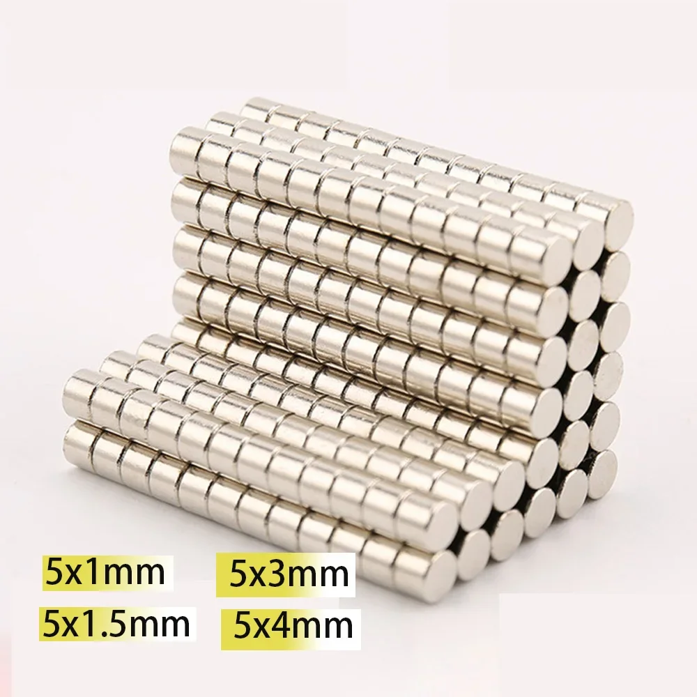 

10/20/50/100pcs 5x1 5x1.5 5x2 5x3 Round Mini Magnet N35 Super powerful Neodymium 5*1 Magnets Search Magnetic Fridge