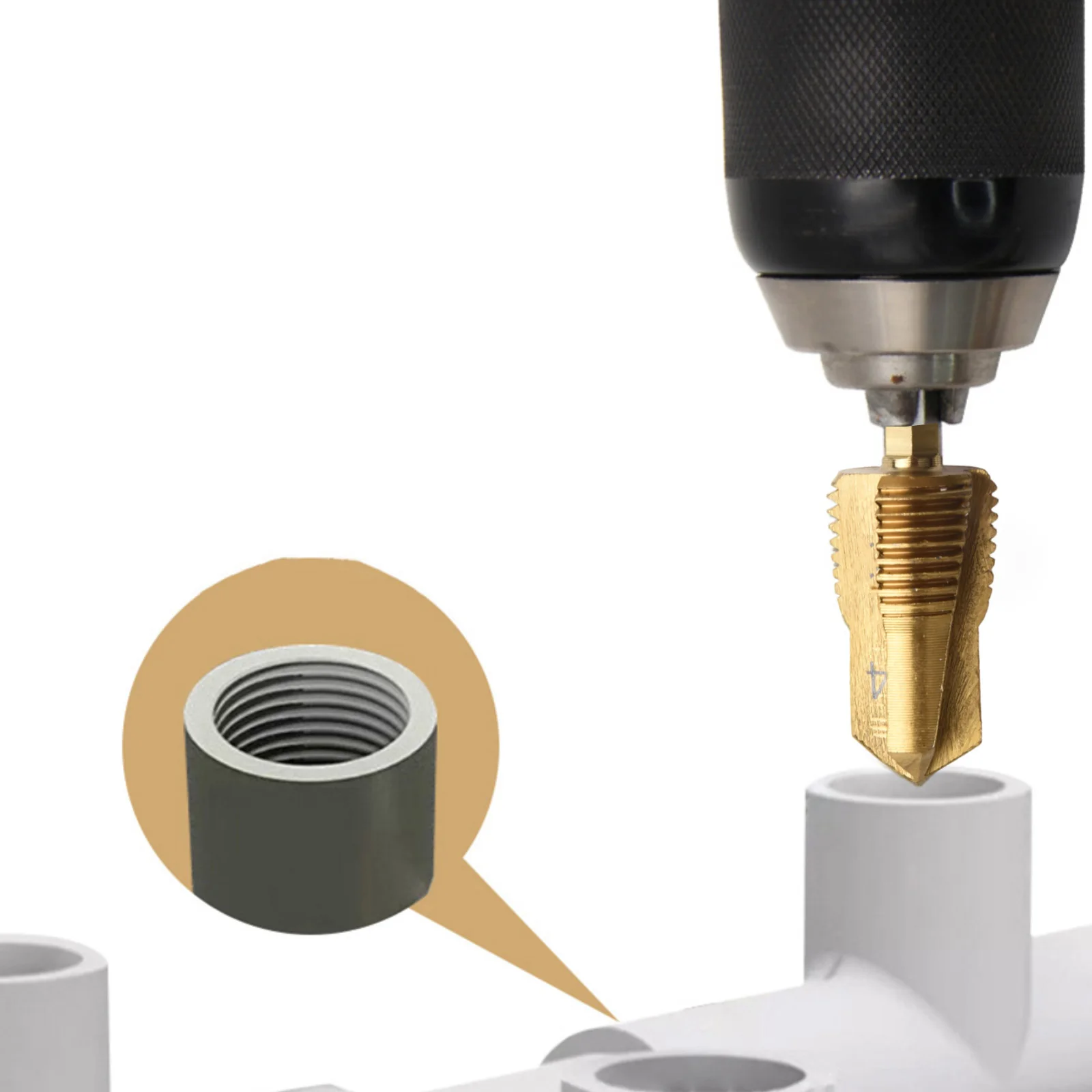 

Инструмент для открывания резьбы для установки труб. Сверло с шестигранной ручкой. Легко собрать и разборка. Высокая совместимость. Шестигранный хвостовик.