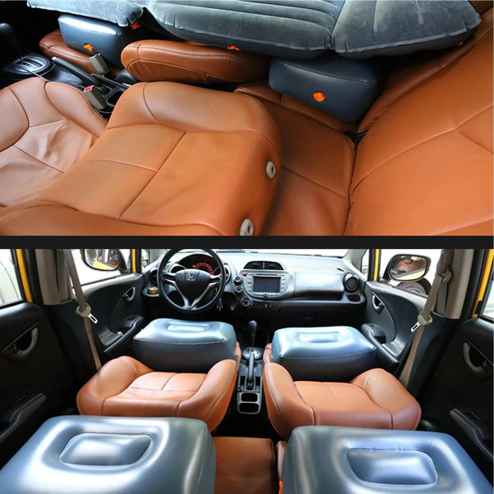 Car Travel Inflatable Mattress  Front Slope Pad Inflated Stool Cushions Air Bed Seat Gap Self-driving Supplies Accessories ﻿