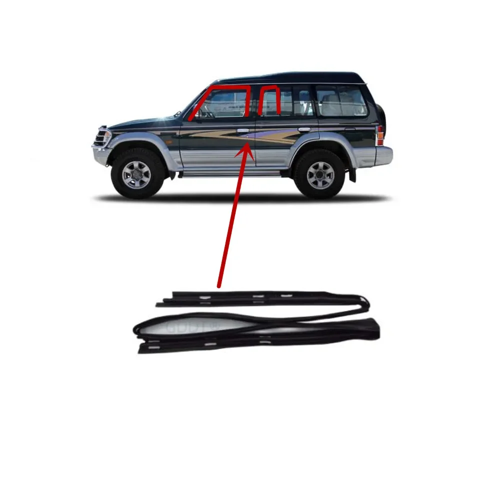 

1 Piece 5 Door Glass Rubber Seal for Pajero V20 MB669185 Windows Sill Strip for Montero V30 Runchannel for Shogun V40 1989-2000