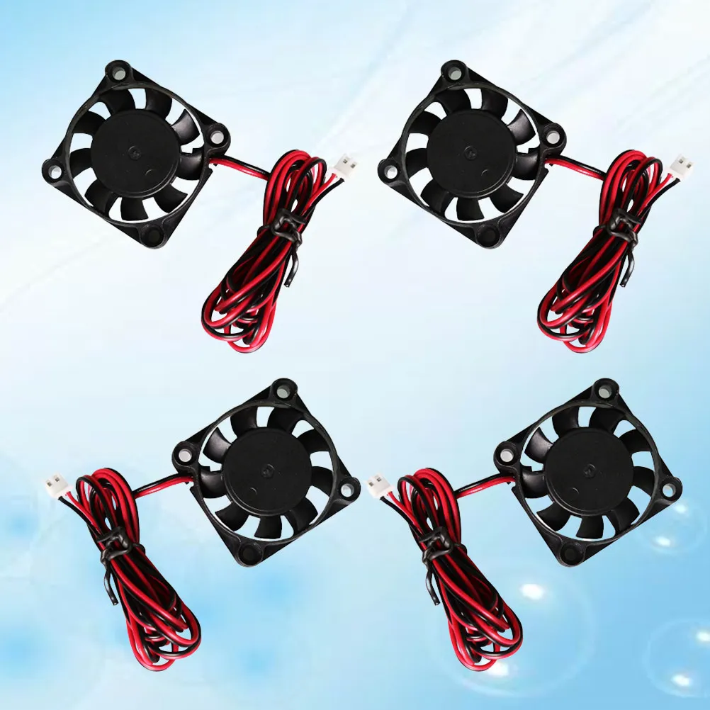 4Pcs 12V Dc High Cooling Fan Strong Airflow Quiet Operation Radiator Fan for 3D Printer Machinery Lab