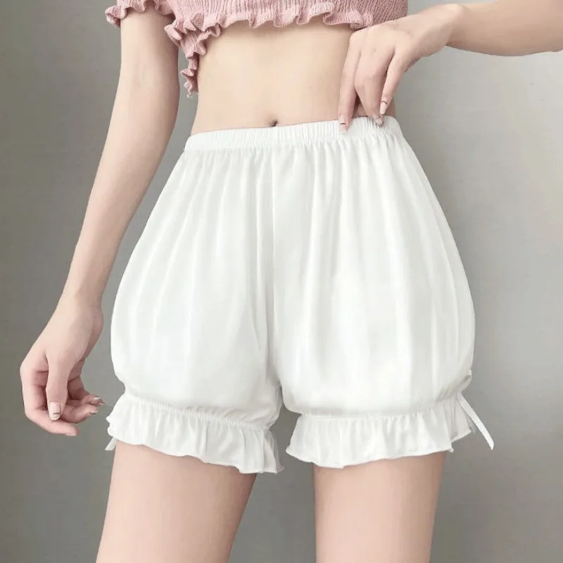 Leggings Donna Kawaii Jk Lolita Stile Moda giapponese Sottile Traspirante Casual Bowknot Chic Femme Estate All-match Elastico in vita