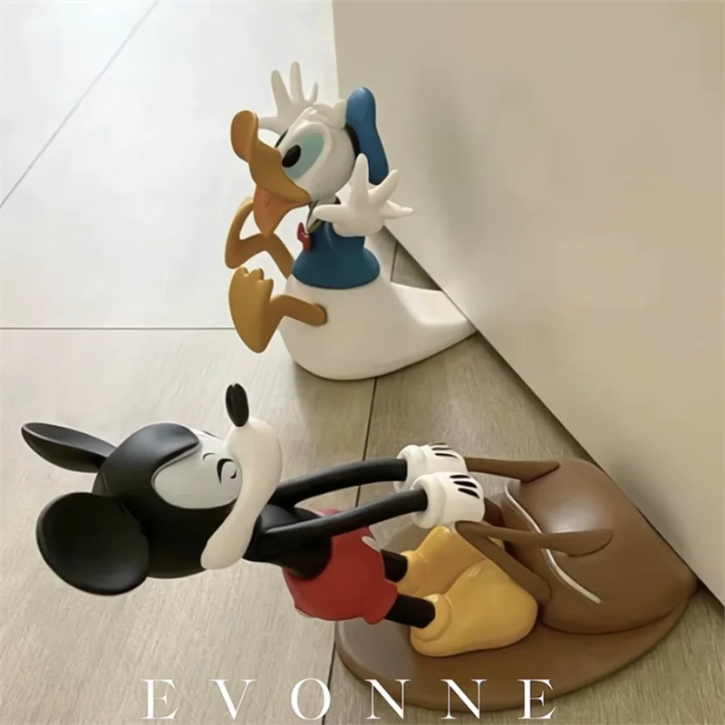 Disney Mickey Mouse Donald Duck Doorstop Anti-Collision Door Cartoon Woody Creative Home Decor Fun Doll Desktop Decoration Gift