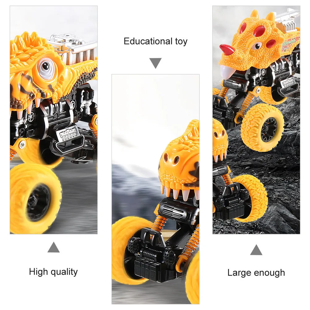 Großes Dinosaurier-Rückzieauto für Kinder, reibungsbetriebenes Fahrzeug mit zufälligem Design, ideal als pädagogisches Geschenk, Mitbringsel