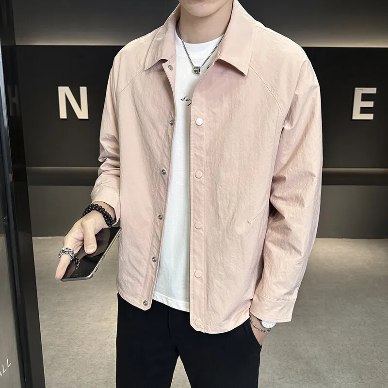 

Мужская куртка Sli 2025: Новинка весна-осень, молодежная рабочая одежда с воротником-стойкой, универсальный модный тренд, идеальный крой