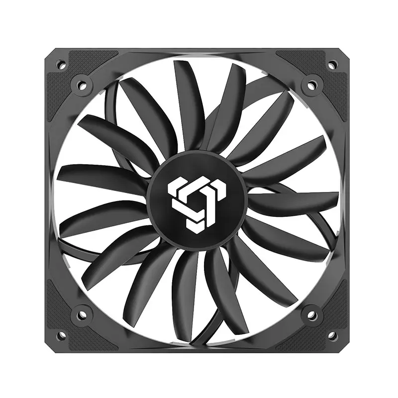 LDPCSJ 14015 رقيقة جدا 15 مللي متر سميكة كبيرة تدفق الهواء كمبيوتر مكتبي 14 سنتيمتر مروحة تبريد وحدة المعالجة المركزية مروحة مشعاع أسود