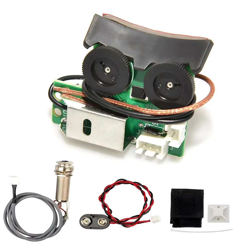 

VT1 Guitar Pickup Sound Hole Pickup Upgrade Accessories Battery Box Matched Battery Box Multi Function Color Black Guitar Repair