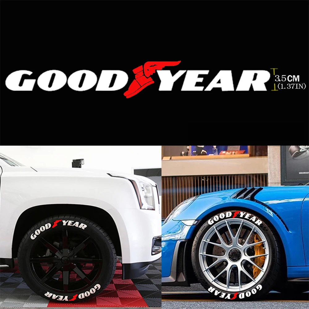 

8pcs Car Tire Wheel Stickers Car Tuning Universal 3D Permanent PVC Joined Lettering Sticker Car Stickers Car Lettering Sticker