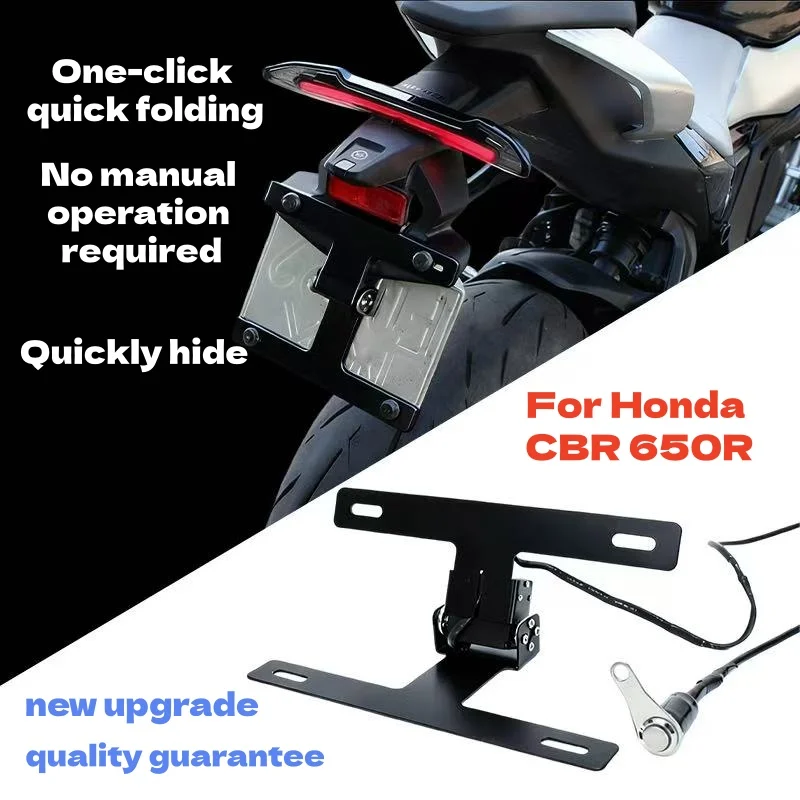 

For Honda CBR 650R License Plate Premium Adjustable License Plate Button Switch Effortless Contro License Plate Bracket Frame