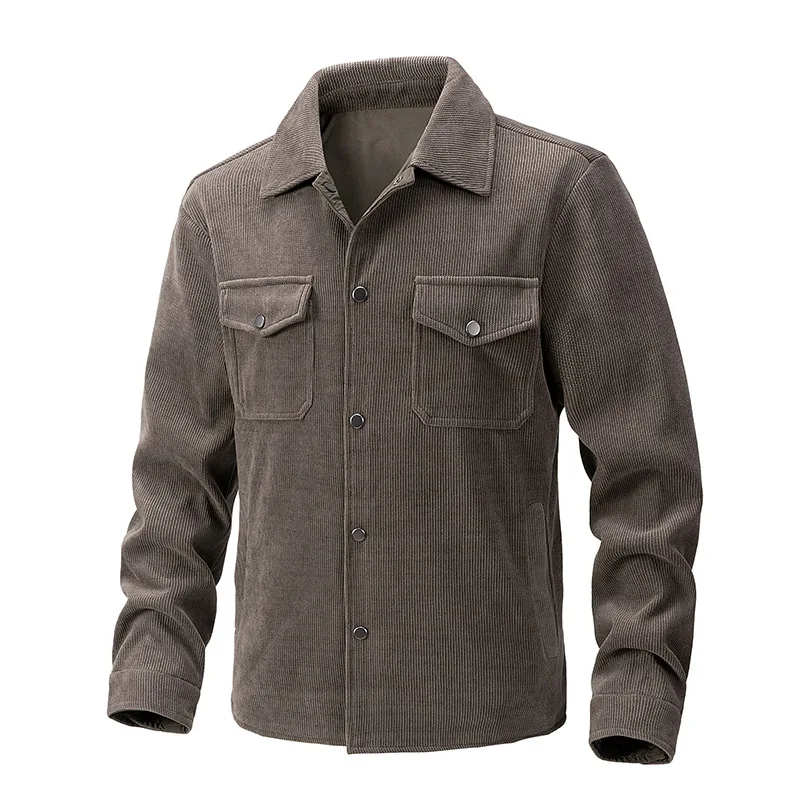 Men's Corduroy Jacket Autumn 2025 Urban Lapel Cotton Casual Trend Padded Coat New Arrivals