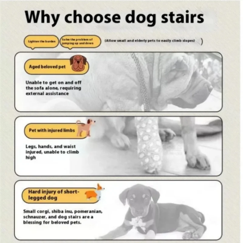 Pet 2/3 Steps High Density Foam Dog Secure Stairs Ramps Non-Slip Pet Steps for Older Dogs Pet with Joint Pain Sofa Bed Ladder view 5