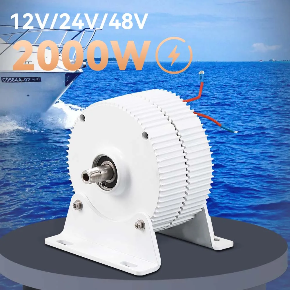 

Electric Generator Windmills Dynamo Water Turbine Gearless Permanent Magnet Generators Power 2000w 12V 24V 48V For Home Use