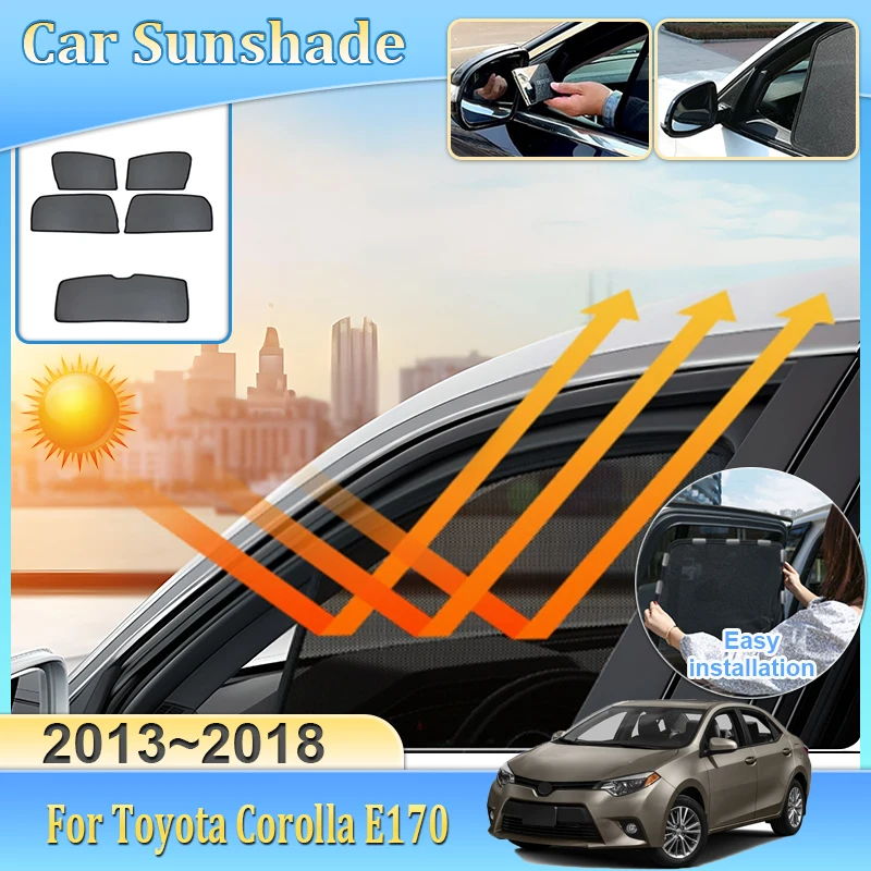 

Солнцезащитный козырек для Toyota Corolla Levin E170 2013 ~ 2018, автомобильный сетчатый солнцезащитный козырек, магнитный солнцезащитный козырек, теплоизоляционные инструменты, автоаксессуары