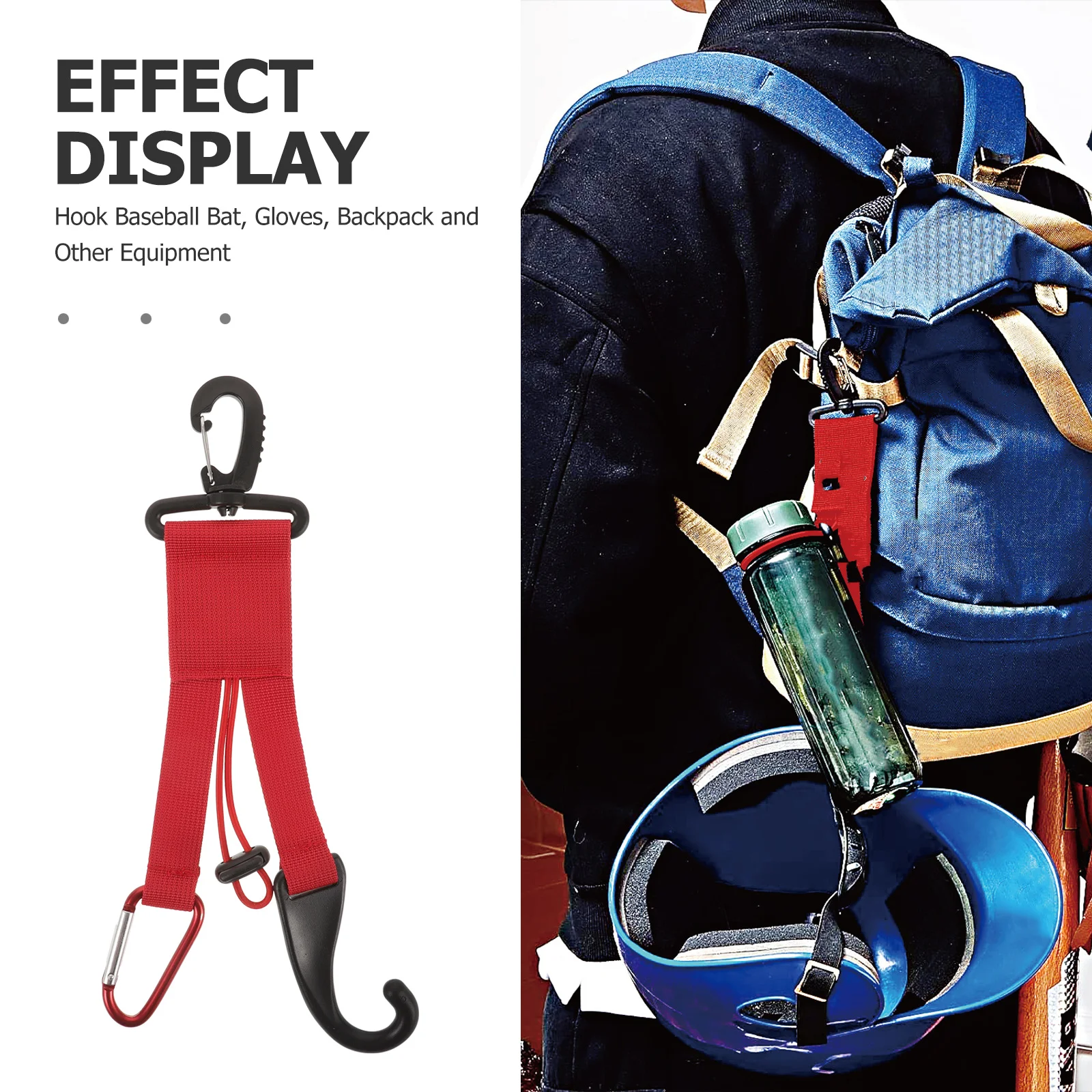 مشبك قفاز بيسبول متين، شماعة تروس متعددة الوظائف، مشابك خطافية عالية القوة، محمولة خفيفة الوزن للخفافيش