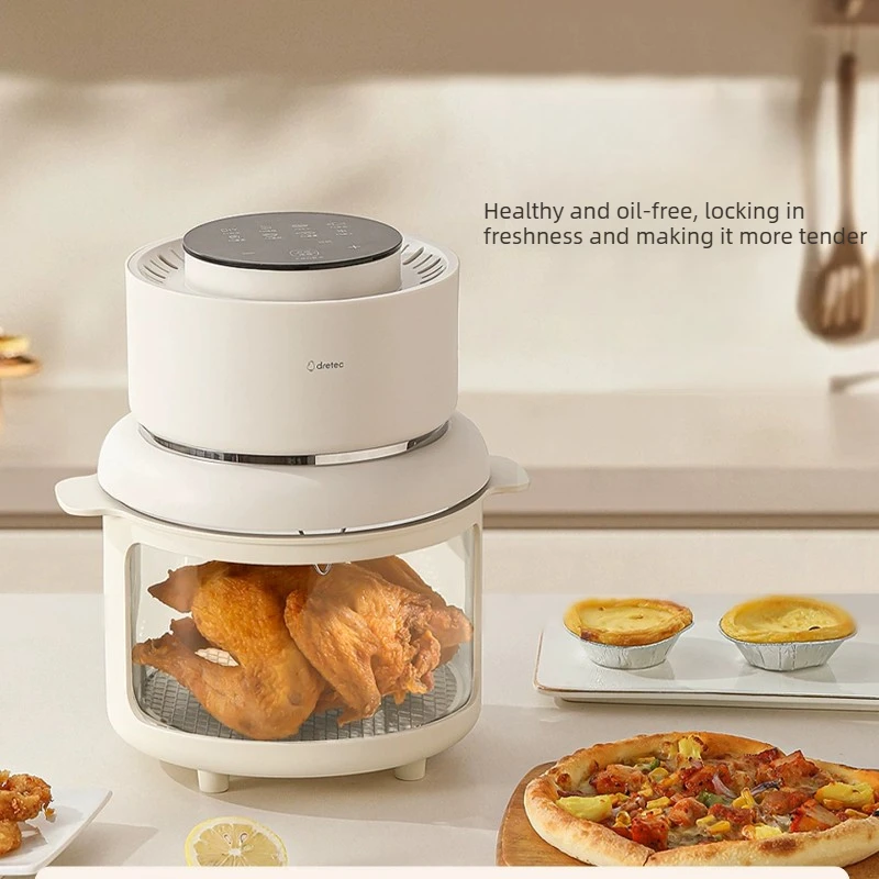

Mini Air Fryer Glass 3L Portable Digital Display Easy Clean Precise Heating Temperature Control Air Fryers for One Person