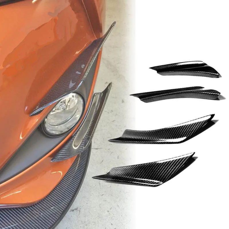 

For Hyundai Freesys Veloster Carbon Fiber Modifications Front Bar Wind Knife Spoiler Add-on Front Wind Blade Body Kit