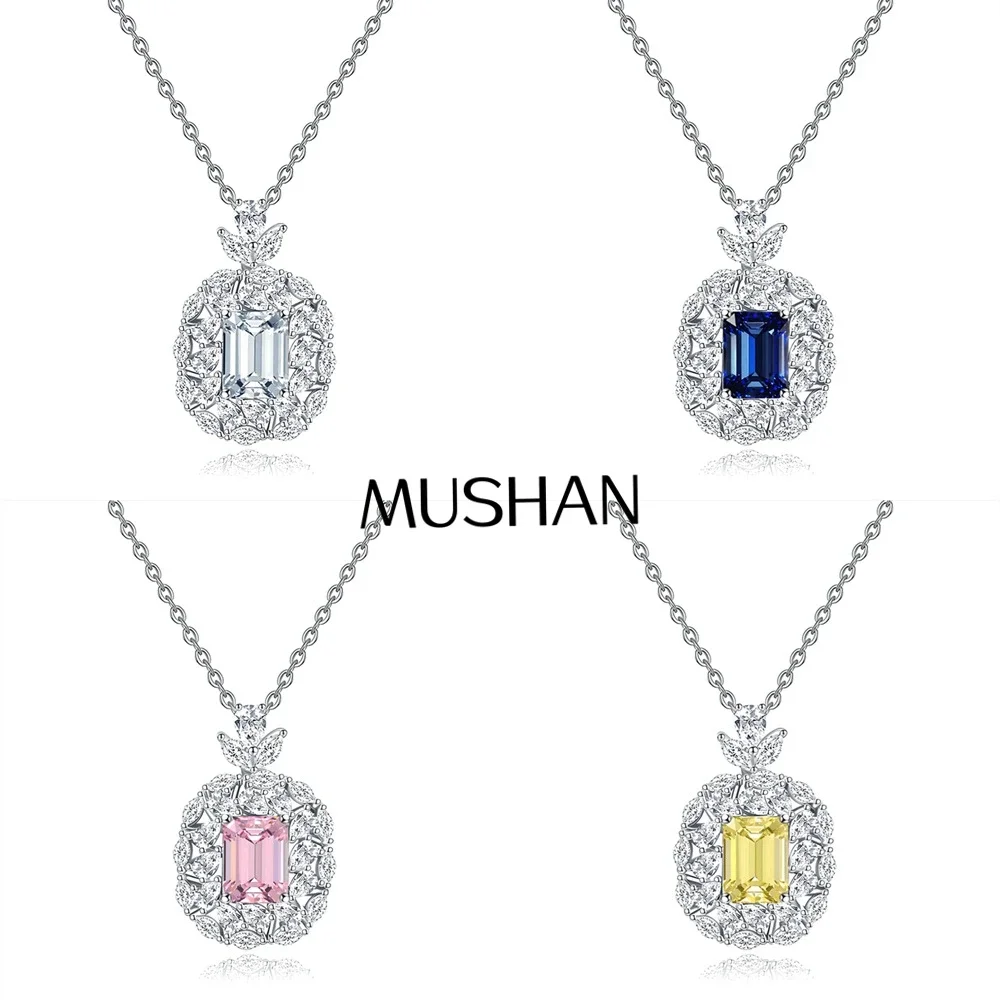 MuShan Luxury Jewelry 925 Sterling Silver Locket Pendant Moissanite Evening for Ladies Real Gold Plated MST Patent Non Tarnish