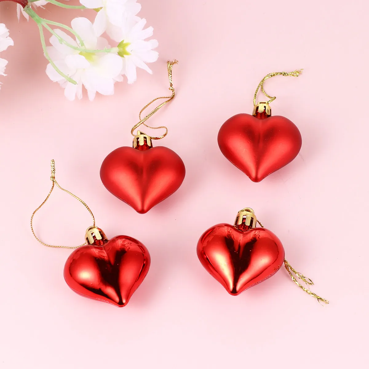 36 Pcs Wedding Decor Red Love Heart Baubles Bridal Shower for Guests Party Adornment - view 3