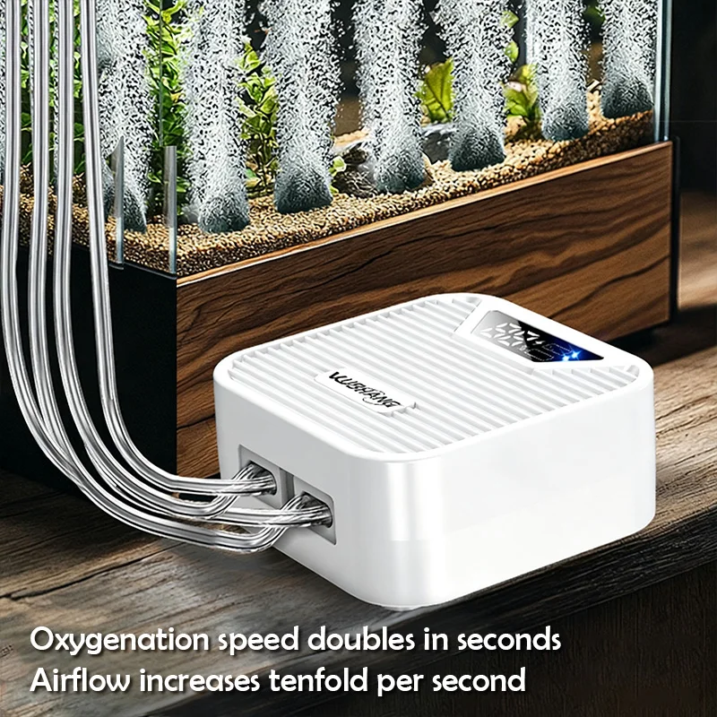 

3W Aquarium Oxygen Pump Fishing Oxygenator Outdoor Fish Tank Usb Rechargeable Oxygenator Mute Dual/Four Outlets