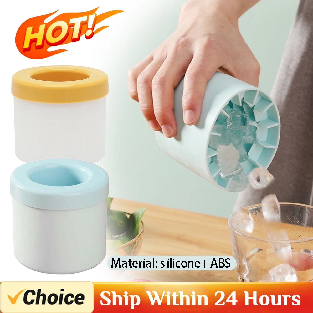 

Ice Bucket Cup Mold Silicone Ice Cube Tray Food Grade Quickly Freeze Ice cube Maker Ice Bucket Whiskey Maker kitchen Accessories