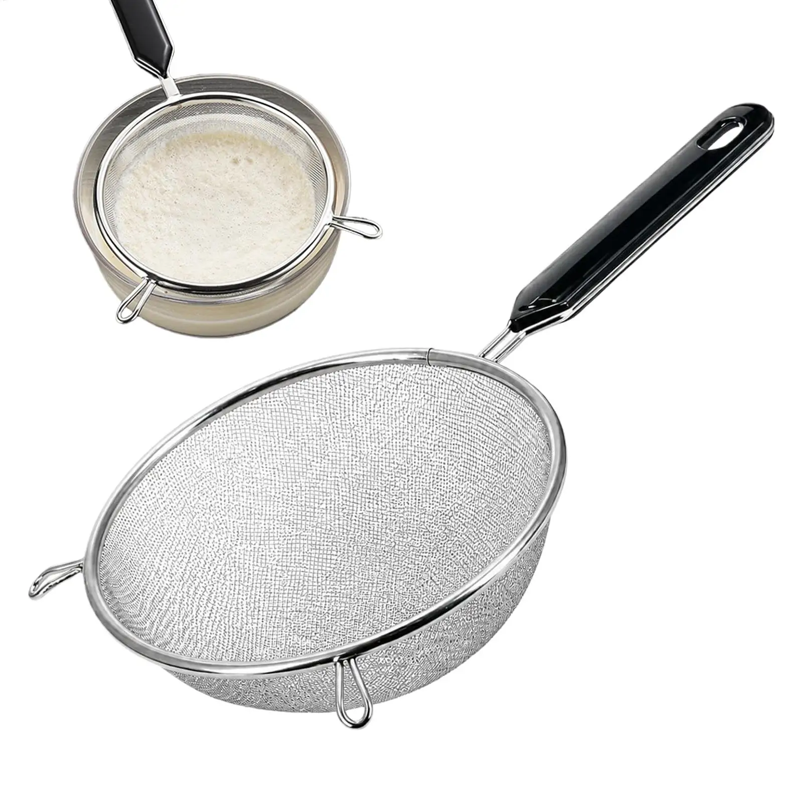 Stainless Steel Kitchen Strainer  Filter Screen Soybean Milk Filter Screen Cooking Spoon Screen Snack French Fries Kitchen Tools