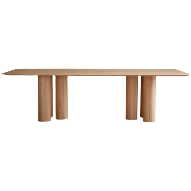 All solid wood household small apartment dining table modern simple rectangular desk