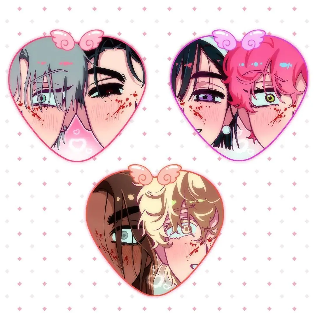 새로운 '에일리언 스테이지' 주변기기 키체인 '이반 틸' 하트 모양 학교 가방 펜던트 선물 컬렉션