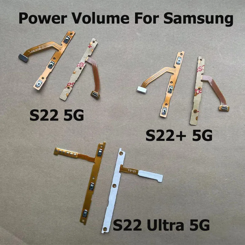 

On Off Power Volume Buttons Flex Cable For Samsung Galaxy S22 Plus Ultra 5G Volume Button Key Flex Cable Replacement