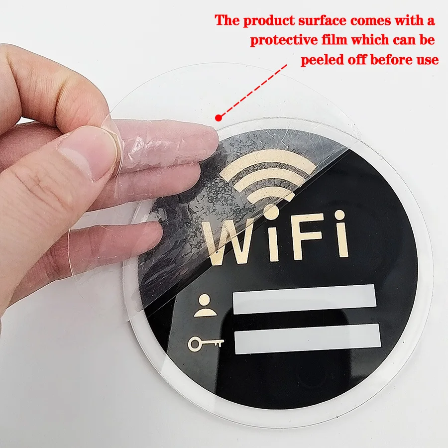 لوحة إشارة WiFi، لافتة مكتوبة بخط اليد مع قلم قابل للمسح