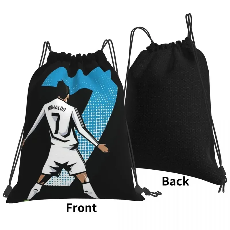 Cristiano Ronaldo CR7 backpacks fashion portable drawstring bags drawstring bundle pocket sports bag book bags for Man Woman