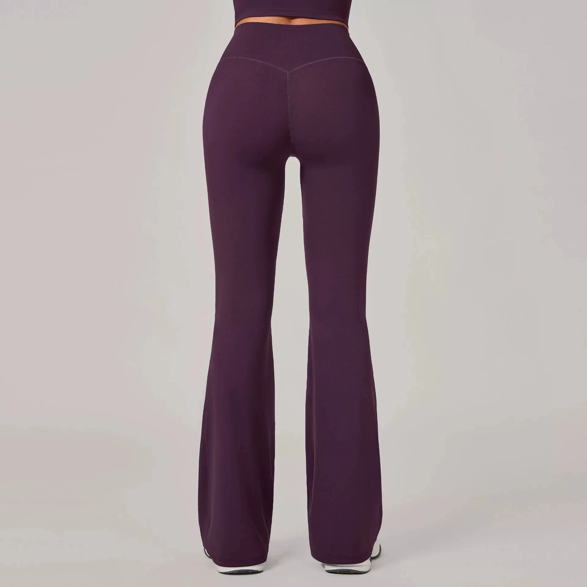 New High Waist Cinching Hip Bell Bottom Pants Women Casual Outdoor Lifting Fitness Exercise Elastic Running Yoga Pant