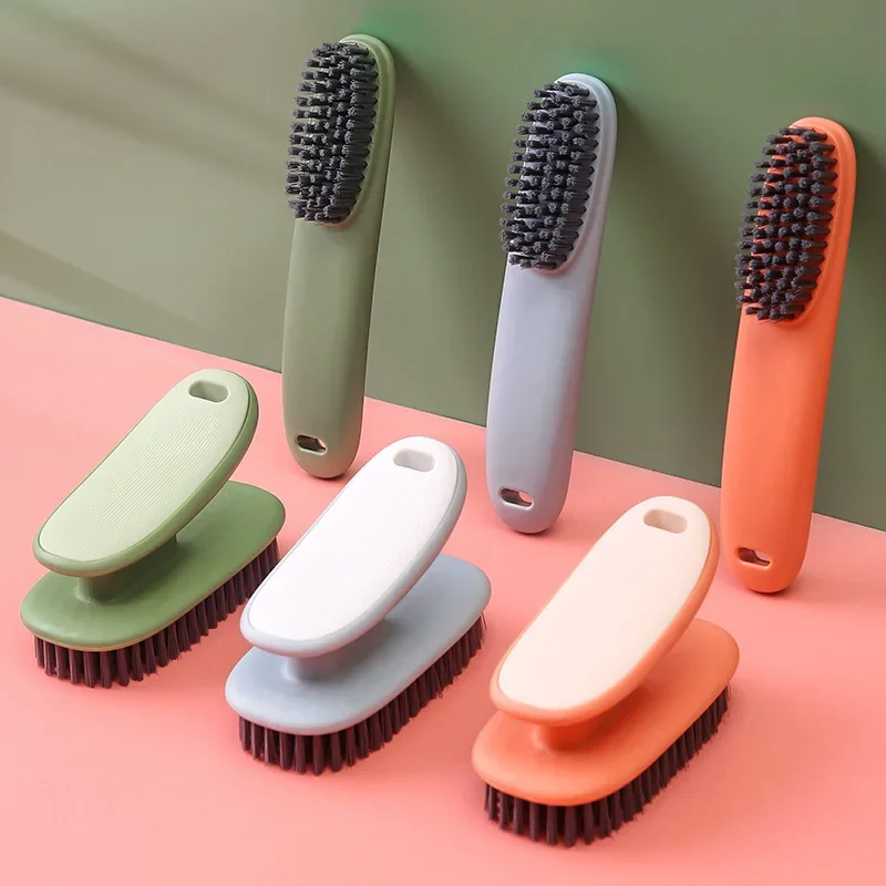 1pc Scrubbing Brush Hard Bristle Laundry Clothes Shoes Scrub Brush Portable Plastic Hands Cleaning Brush for Kitchen Bathroom