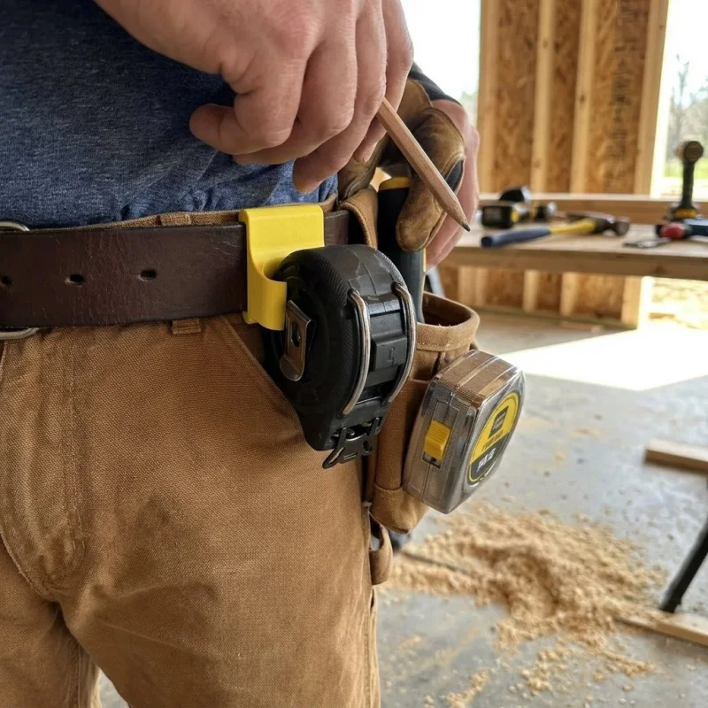 Portable Tool Belt Clip Holder for Drill Tape Measure Nail Fits Up To 2 Inch Cordless Impact Drill Hanging Pocket Accessory