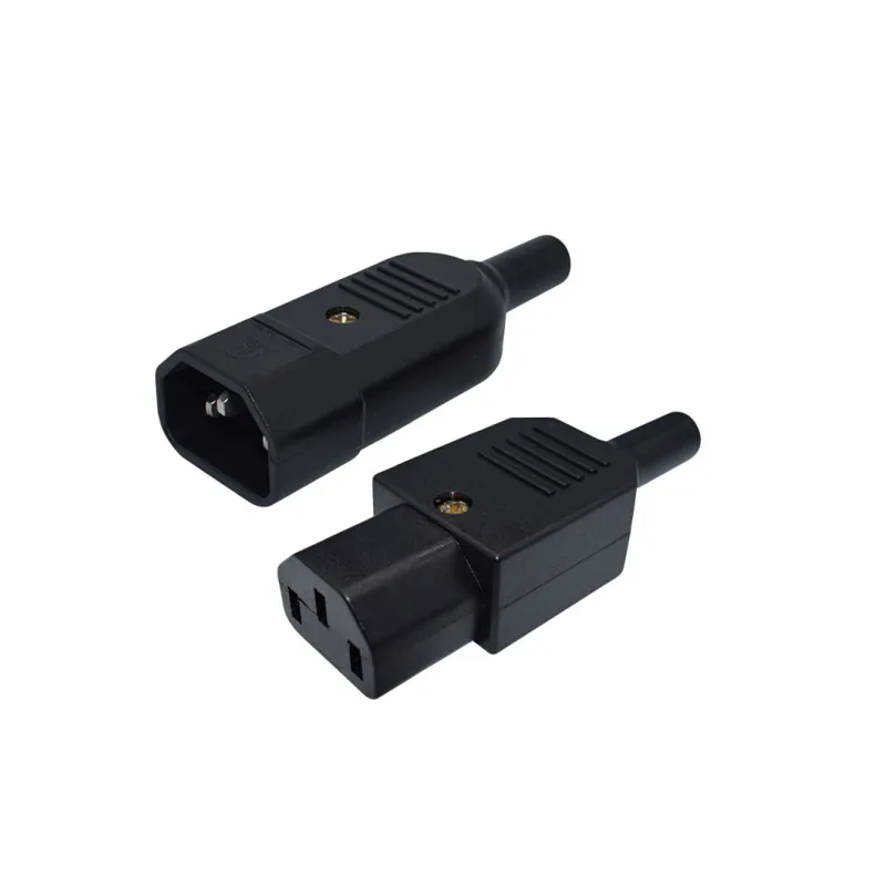 16A 250V IEC Straight Cable Plug Connector C13 C14 Female Male Plug Rewirable Power Connector 3 Pin AC Socket Industrial Plug