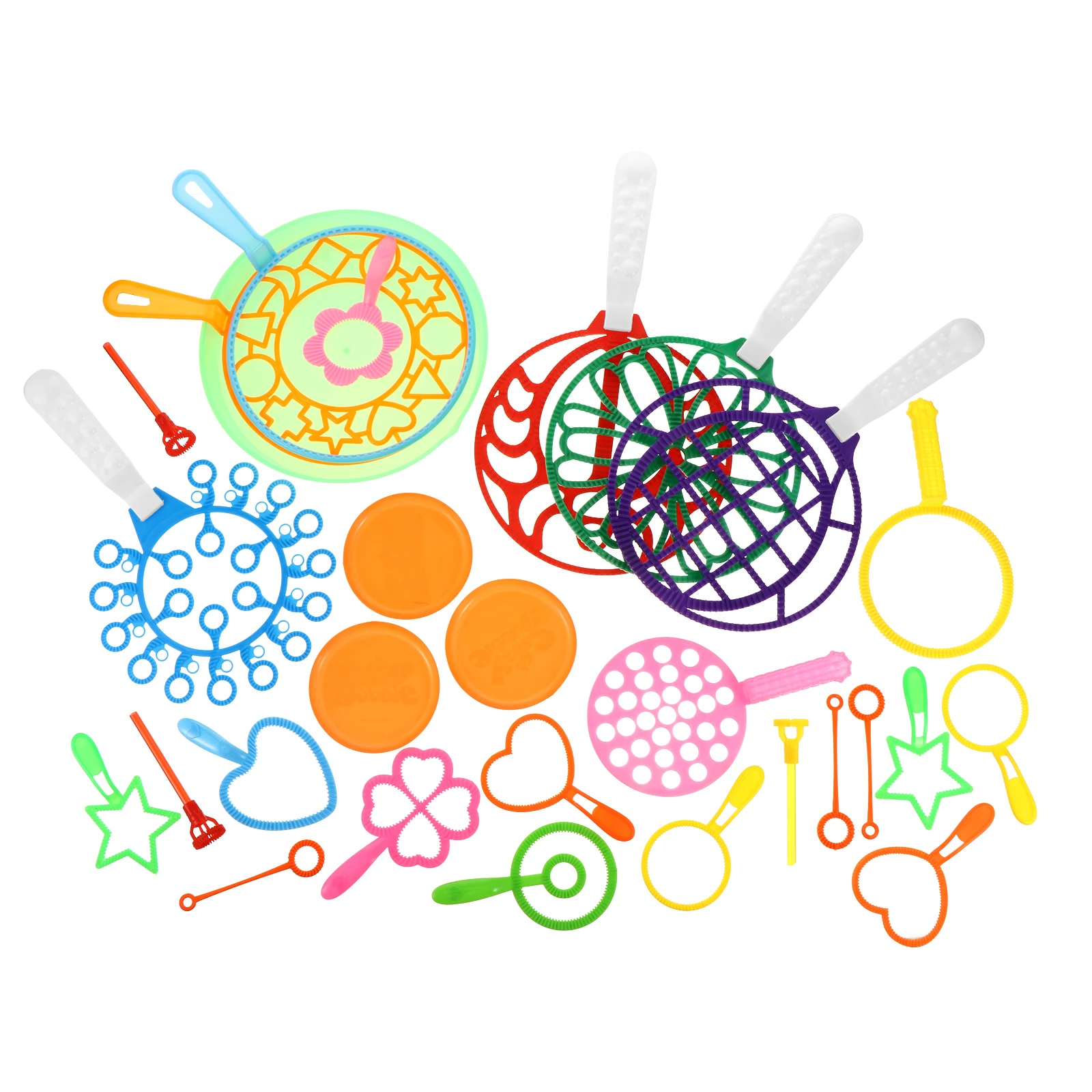 28Pcs Multiple Bubbles Generator Set Safe Material Bubble Making Toys For Kids Playtime Gift