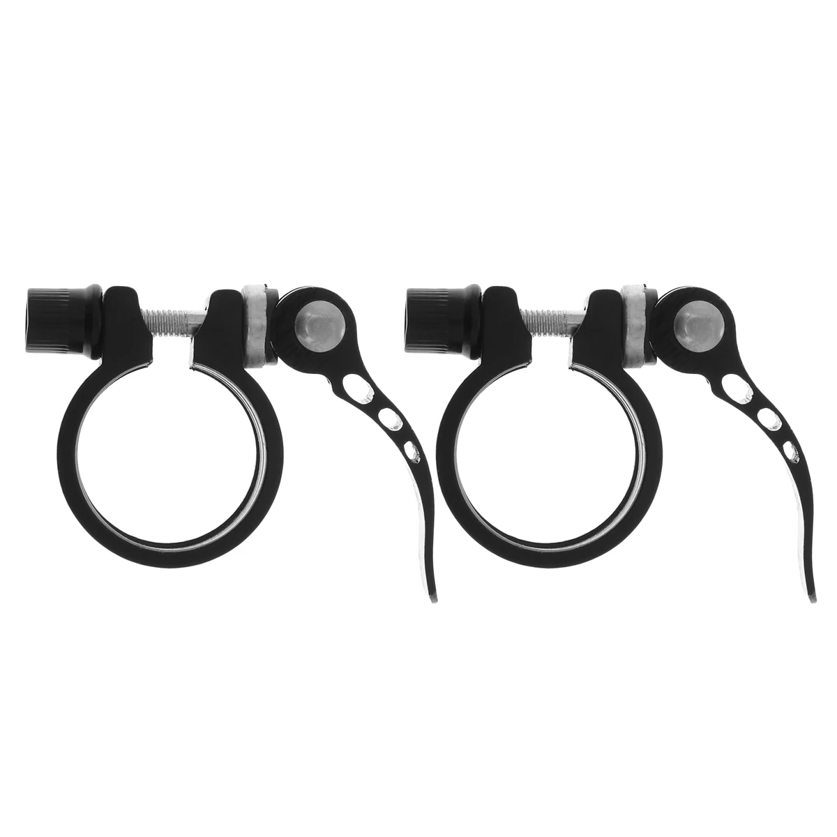 

2pcs Aluminum Quick Release Seatpost Seatpost Clamp Clamp Bike Cycling 30.4-31.6Mm Fit Fixed Gear Road Bike Black