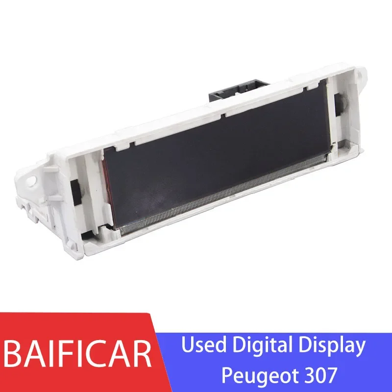 Baificar Used Multifunction Digital Display Sagem Clock Radio Information Inner Screen RHD 9652809977 For Peugeot 307