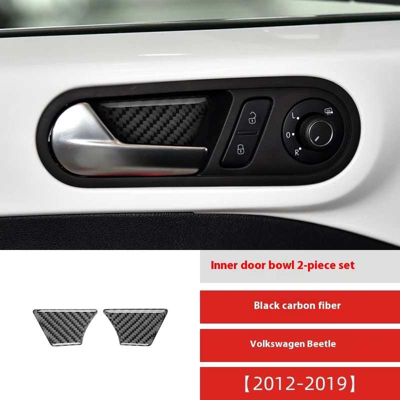 

For 12-19 Years Volkswagen Beetle Carbon Fiber Inner Door Bowl Decorative Sticker Car Interior Modification Accessories