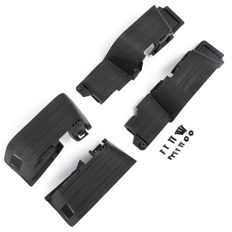 Black Plastic Front and Rear Mud Flaps Fender for 1/10 RC Crawler Car Axial SCX10 II 90046 90047 Upgrades Parts