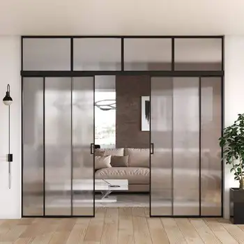 Space Saving Design Living Room Left and Right Sliding Door Large Size High Quality Sliding Doors Durable Aluminum Glass Doors